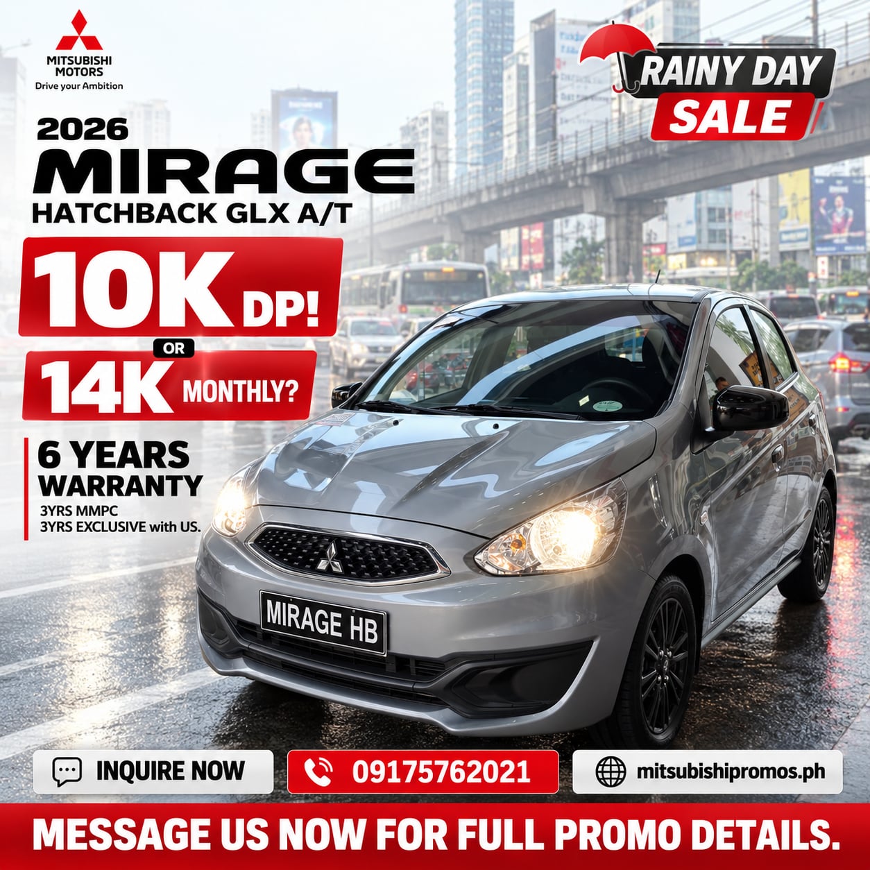 2026 MIRAGE HB GLX A/T